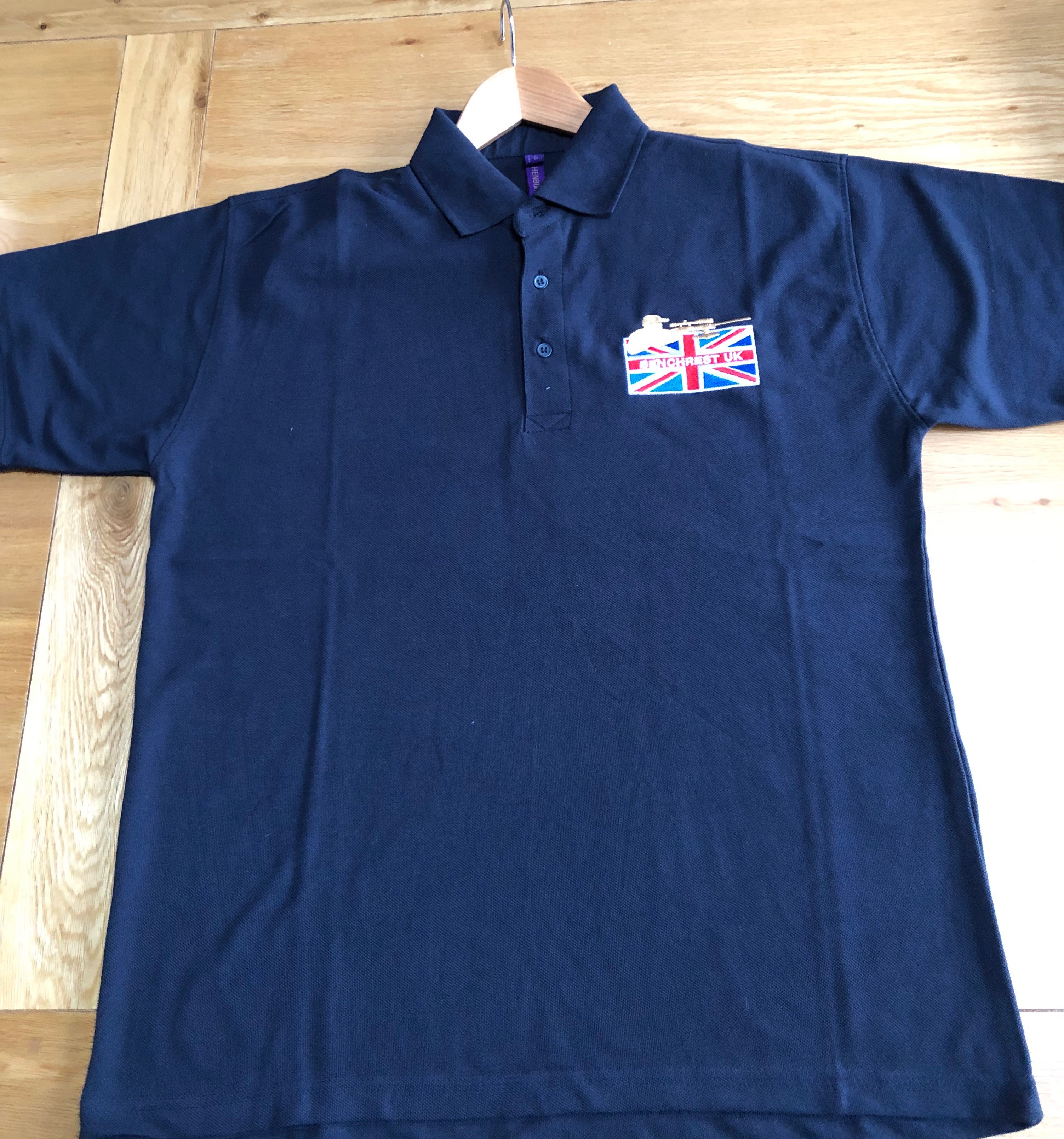 Navy Blue Embroidered polo shirts
